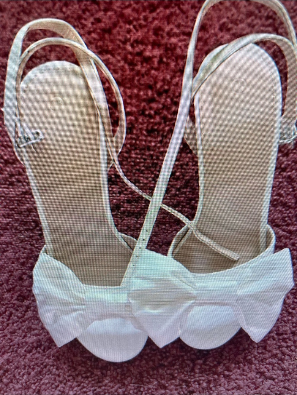 Elegant White Bow Slingback Heels for Women